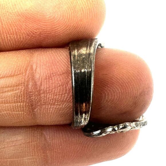 Oneida William Rogers Silver tone  adjustable spoon ring - Picture 7 of 12